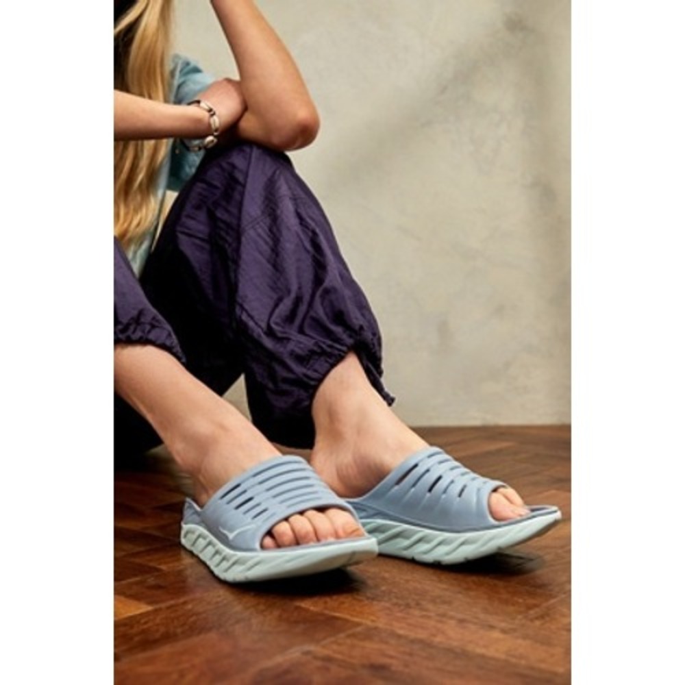 Hoka One Ora Recovery Slide Blue Sandals Size 7